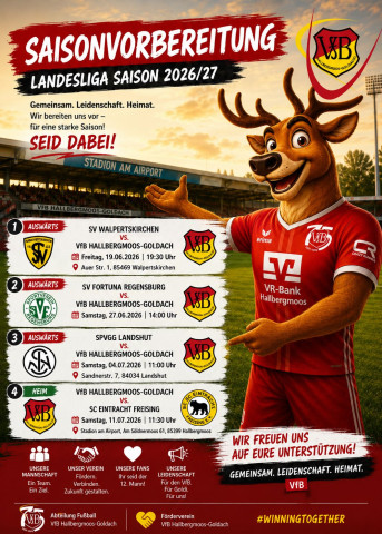 Saisonvorbereitung der 1. für die Landesliga Saison 26/27
