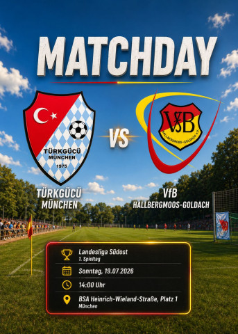 Die Landesliga startet: VfB tritt bei Türkgücü München am Sonntag 19.7. um 14.00 Uhr an