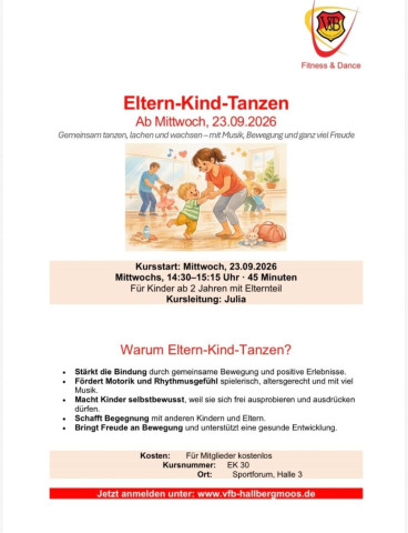 Eltern -Kind-Tanzen startet am 23.09.