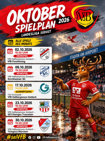 Oktober Spielplan der Ersten in der Landesliga